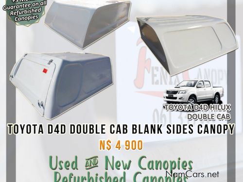 Used D4D Double Cab Blank Sides Canopy for sale in Windhoek