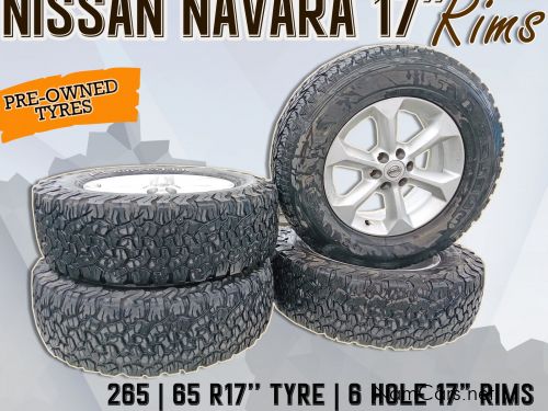 Used Navara 265| 65 R17"  Tyres + Rims for sale in Windhoek
